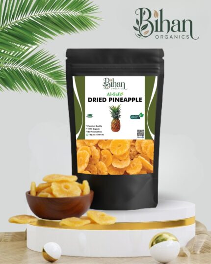 Dried pineapple slices made from ripe pineapple for a sweet, tangy, and healthy snack
