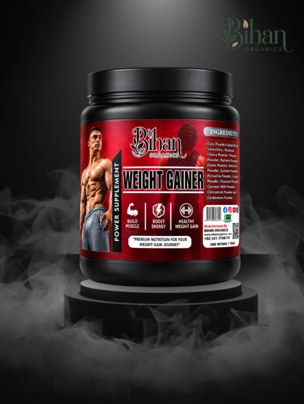 Bihan Organics Weight Gainer nutritional powder for healthy weight gain and muscle support