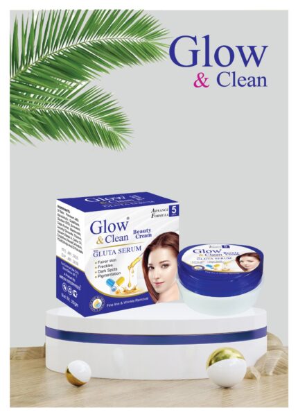 Glow & Clean Beauty Cream Pack with brightening skincare formula for glowing and even-toned skin.