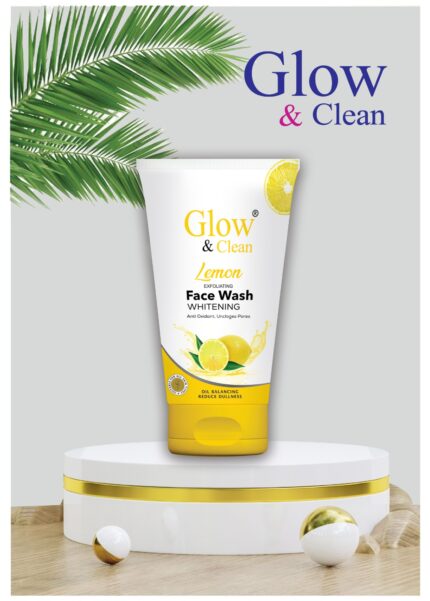 Glow & Clean Lemon Facewash tube with natural lemon extracts for brightening and oil control.