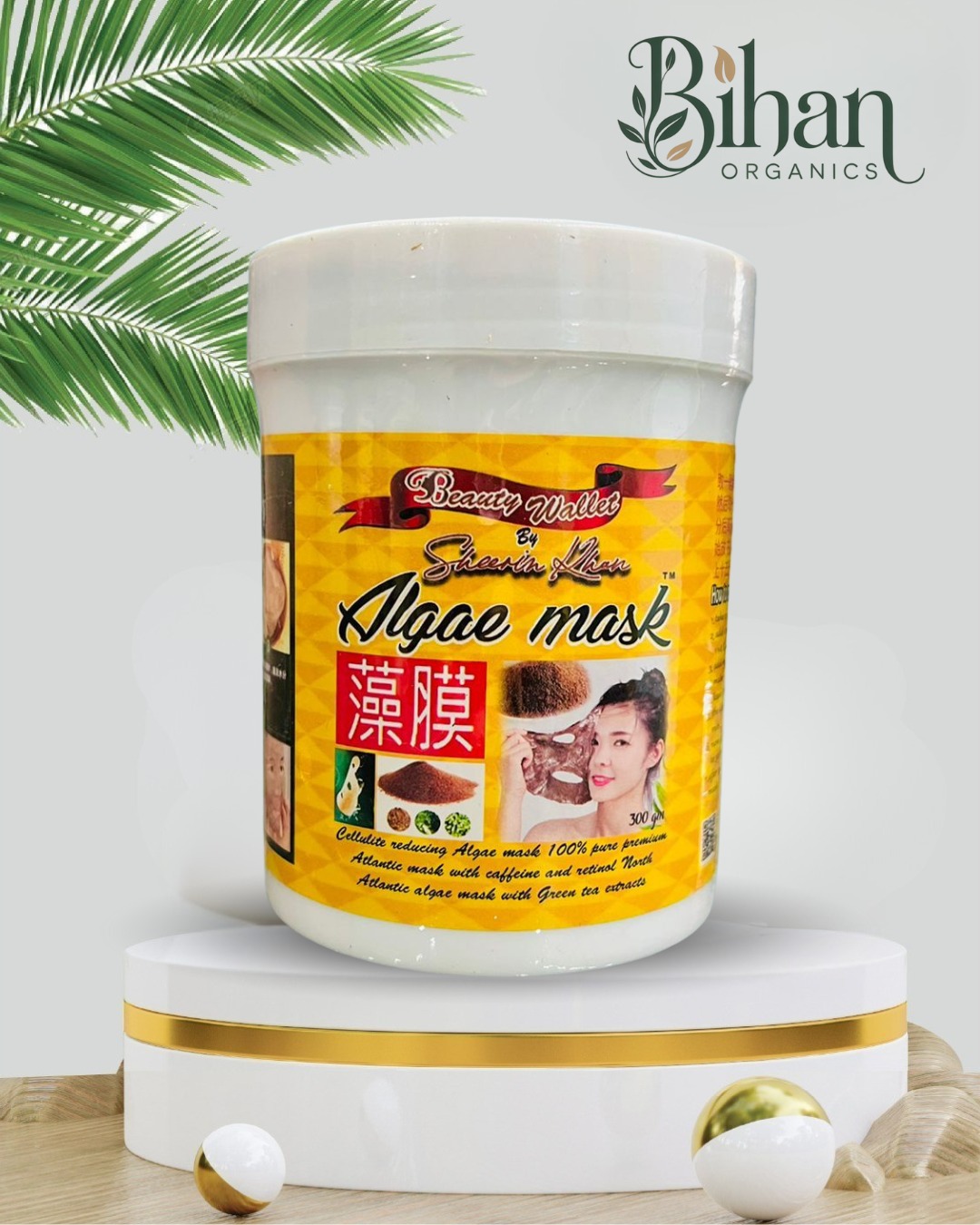 Beauty Wallet Algae Mask for skin hydration, brightening, and deep nourishment